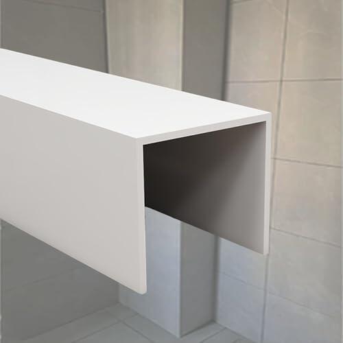 cubre tuberias decorativo Caja Oculta Para Conductos En Forma De U, 30, 50, 100, 150 Cm De Longitud, Cubierta Decorativa Para Tuberías De Interior, White Puro(L 30 CM W 6 CM D 6 CM)