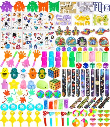 Gyxova 130 piezas de piñata variadas regalo niños gadgets cumpleaños niños | 23 tipos, juguetes, regalos de fin de fiesta de cumpleaños para niños y niñas juegos de fiesta