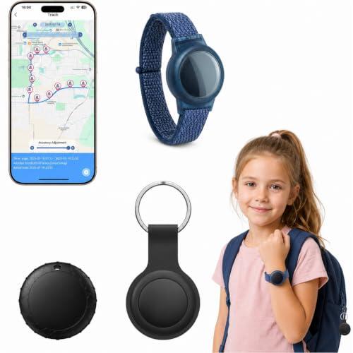 Localizador GPS para niños, Rastreador GPS Sin Suscripción/SIM, Compatible con iOS y Android, Seguimiento en Tiempo Real, para niños, Ancianos, Mascotas, Mochilas y vehículos,Resistente al Agua IPX6