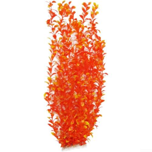 65cm Artificial Acuario Planta PE Suave Pecera Decoración (E) | 65 cm de altura, material de polietileno suave, hojas verdes realistas, paisaje submarino denso, tanques medianos y grandes