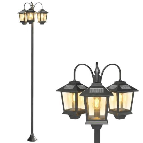 Iluminación exterior eficiente: Análisis de la farola solar Outsunny de 3 cabezales