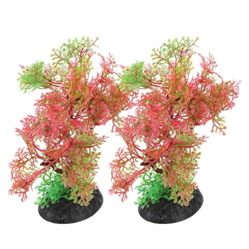 Toyvian 2 Piezas Plantas Artificiales de Plástico para Peceras Pequeñas