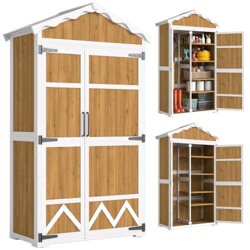 Soluciones de almacenamiento exterior: análisis de la caseta de jardín Outsunny de madera natural