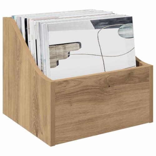 Organización y diseño para vinilos: Análisis de las cajas de madera vidaXL