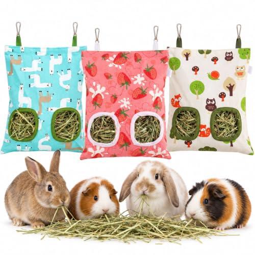Solución Práctica para la Alimentación de Animales Pequeños: Bolsas de Heno Colgantes