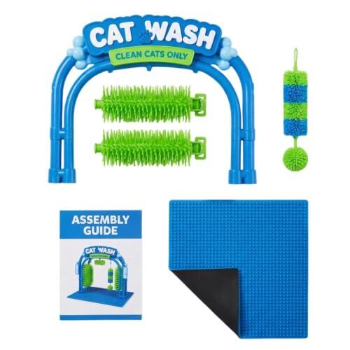 Cepillo antipelos de para gatos para inodoro, estación de aseo | Cepillo de arco para gatos para baño de gatitos, recolección de pelo en casa