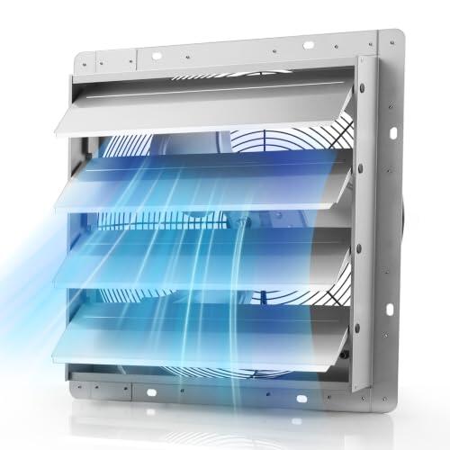 VEVOR Ventilador Extractor de Aire con Persiana 1350 RPM, 72 W, 6,8 m/s