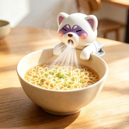 Dinosaurio Soplador de Sopa, Elefante Soplador de Sopa，E | Mini Ventilador de Refrigeración con Clip para Taza y Cuenco, Muñeco Soplador de Sopa Gato, para Taza y Cuenco