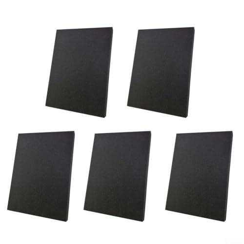Hoja de espuma de poliuretano negra de 30 x 30 x 2,5 cm, antideslizante (30