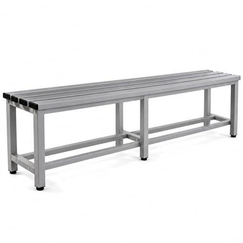 TwinThink Banco Vestuario Metálico para Gimnasio y Escuelas (Gris) | Banco Metálico resistente a la intemperie 150x45x32 cm