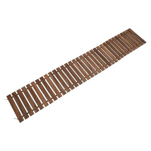 Transforma tu jardín con el camino de madera enrollable Vivhcotra