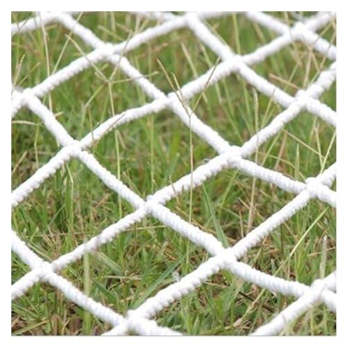 Red de seguridad blanca para balcón, cuerda resistente al desgarro, 3 x 6 m, para seguridad al aire libre, protección de niños y mascotas, protector de barandilla de jardín, red de seguridad