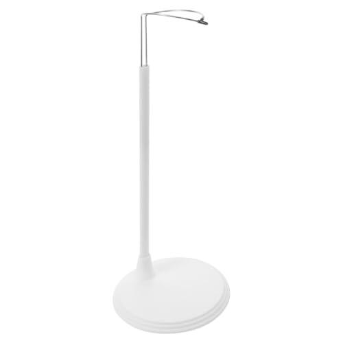 DOITOOL Soporte para Exhibir Muñecas de 60cm Ajustable de Acero Inoxidable | Base Redonda de Color Claro, Diseño Telescópico 29 a 41cm, para Mesa y Estantería