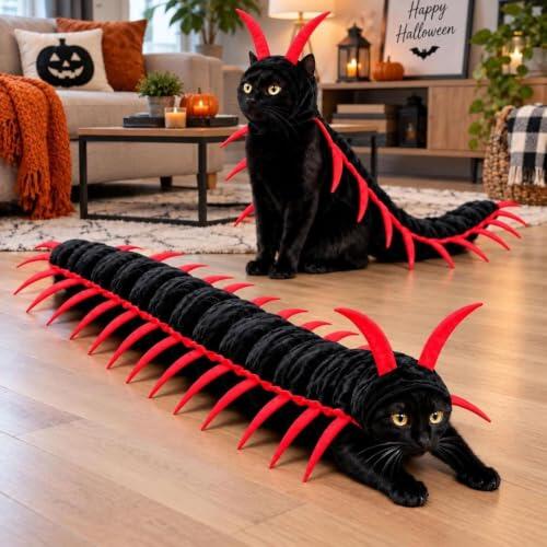 Transforma a tu mascota: El divertido disfraz de ciempiés 3D para gatos