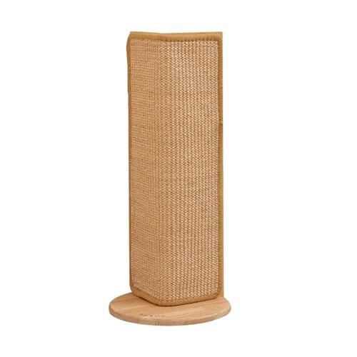 Árbol rascador de sisal natural para esquinas, como protección de pared y sofá, con almohadilla rascador duradera para interior y exterior (amarillo, 52 x 23 cm)