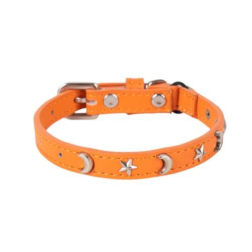 Estilo, Comodidad y Seguridad: El Collar Naranja con Motivos Celestes para Gatos