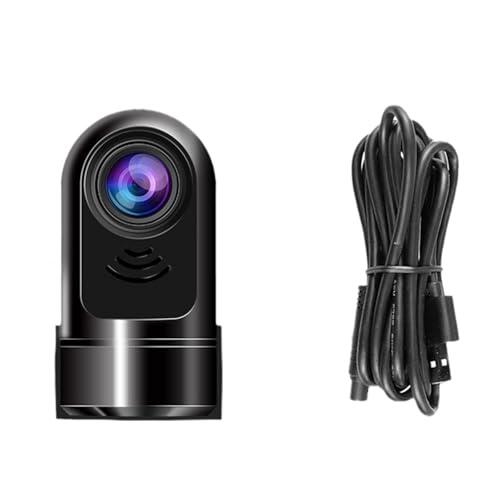 Grabadora de video 360 grados para automóvil 1080p - Dashcam con lente giratoria delantera y trasera, cámara de monitoreo de estacionamiento 24 horas, grabación nocturna - Grabación sin instalación de