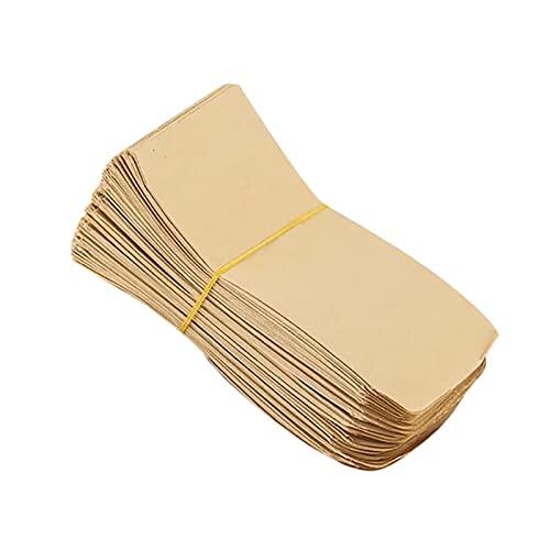 Sobres de papel kraft para monedas, semillas, piezas pequeñas, paquetes de almacenamiento autoadhesivos, para jardín, oficina o regalo de boda, 50 unidades (amarillo, talla única)