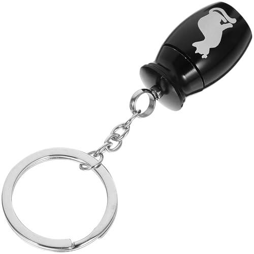 Toddmomy Llavero Urna de Cenizas para Mascotas de Acero Inoxidable Negro