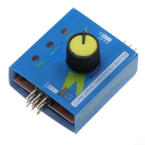 Probador para motores modelo de vuelo para esc Dual conexión probador | Manual, automático, neutral ajustable, control de posición flexible para calibración precisa