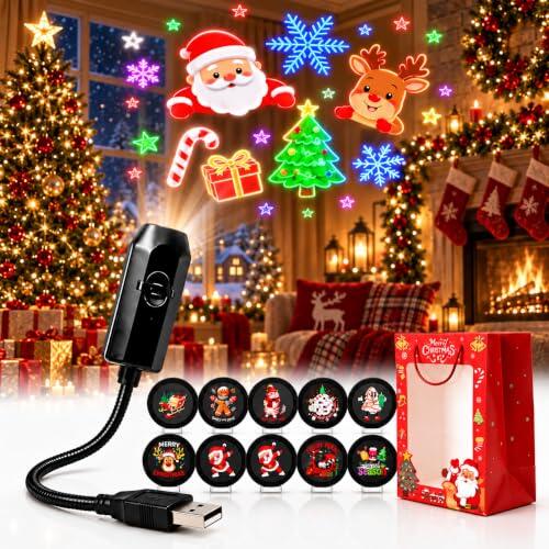 Ilumina tus espacios: Análisis del proyector navideño USB con escenas intercambiables