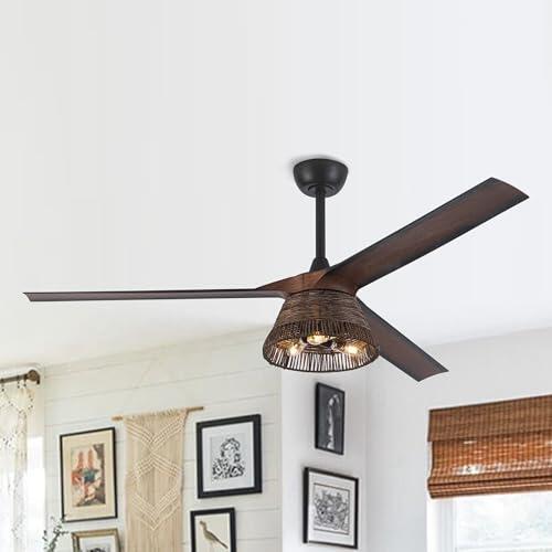 Confort y Diseño Rústico: Análisis del Ventilador de Techo Parrot Uncle de 152 cm