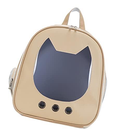 Naroote Mochila Transportadora para Gatos y Cachorros, Ventana Grande | Malla transpirable, piel sintética, bolsa de viaje ligera con interior espacioso.