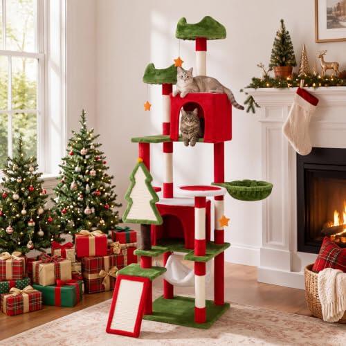 Todo lo que necesitas saber sobre el árbol de Navidad para gatos de COSTWAY