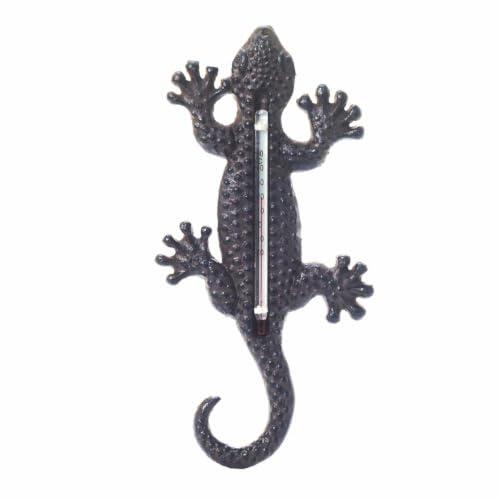 El Encanto Funcional del Hierro Colado: Análisis del Termómetro de Pared con Forma de Lagarto