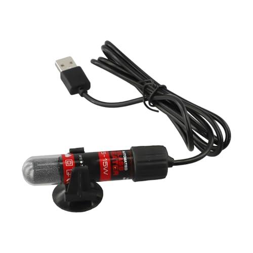 NiuLumea Calentador de acuario sumergible compacto USB de 90 mm, 20 L, para calor automático, tubo de vidrio IP68, color negro