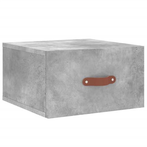 Optimiza tu Dormitorio con la Mesita de Noche de Pared en Gris Cemento