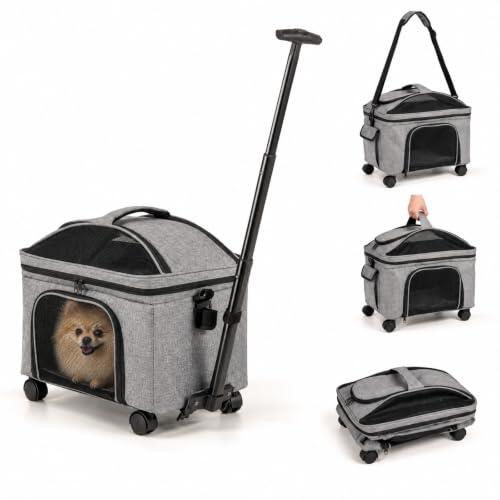 Movilidad sin esfuerzo para tu mascota: Análisis del transportín GYMAX con ruedas