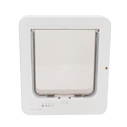 XUXHOU Puerta para Mascotas Inteligente para Gestión Fácil de Mascotas | Plástico, Entrada Doble, Collar Activado, fácil Limpieza, mecanismos Seguros, Puerta para Mascotas