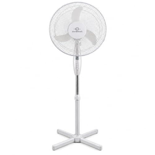 Ventilador de pie 40 cm, 50 W, oscilante de 3 velocidades, silencioso