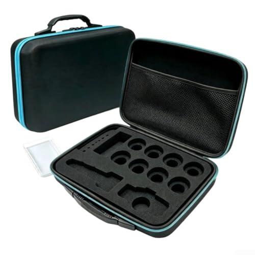 Caja de almacenamiento de 8 ranuras para Beyblade X, EVA a prueba de golpes | Capacidad para 8 blusas, bolsillo de malla para lanzadores, para tela Oxford EVA duradera, 32 x 24 x 8 cm