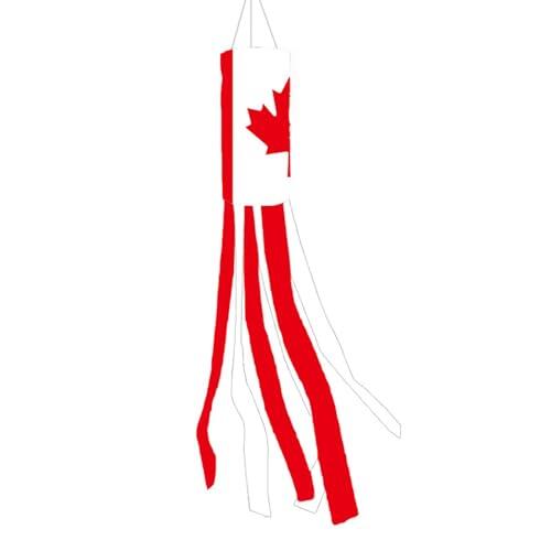 Dale vida a tu jardín con el clásico saco de viento con la bandera de Canadá