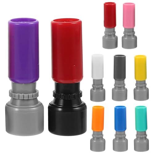 10 Piezas Sello de Bricolaje Redondo, Herramienta Portátil
