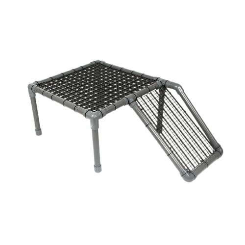 CoudarTitie Base Elevada con Rampa Escalada Elevada perficie Rejilla Ahorra Espacio para Hábitats Acuáticos, L