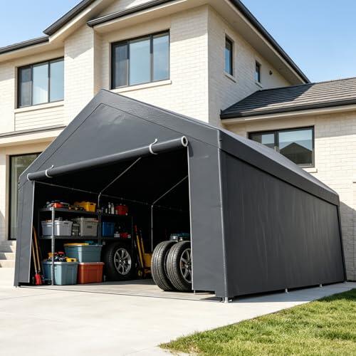 Solución integral de almacenamiento exterior: Carpa para garaje Ollewiellan de 4x6 m