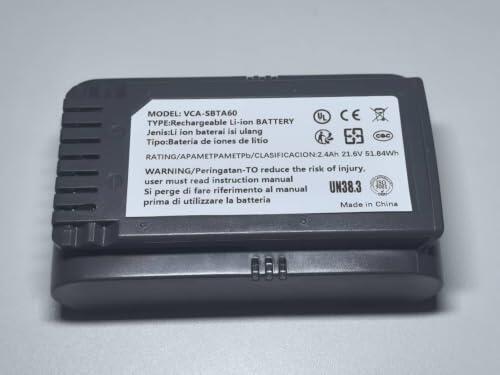 Batería de repuesto VCA-SBTA60 compatible con Samsung Jet 60 Flex Jet60 Jet 65 Jet70 VS20B75A9R5