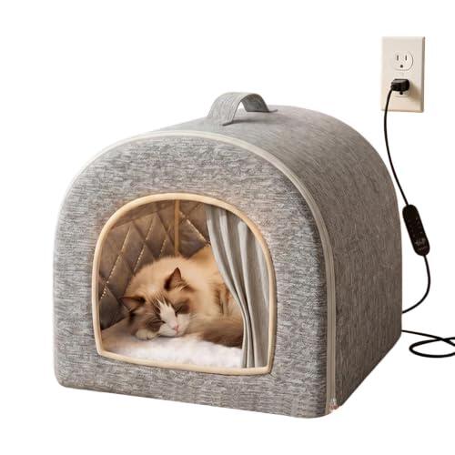 El refugio definitivo para felinos: Conoce la casa para gatos con calefacción USB
