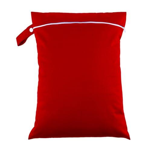 Pañal multiusos con cordón corto para colgar, color rojo
