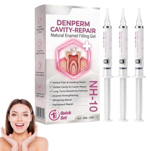 Gel de relleno de esmalte de cavidad, gel de relleno de esmalte natural | Gel oral de nano hidroxiapatita, NH-10, gel profesional de restauración de dientes, reparación de esmalte de caries dental