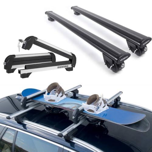 Solución de transporte invernal para Aiways U5: Barras Aero Black y portaesquís Iceberg