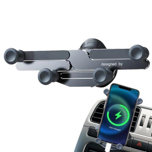 Soporte para teléfono para automóvil, soporte giratorio invisible para