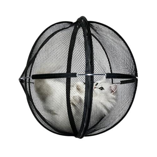 Parque Móvil Gatos Visión Panorámica 360°, Recinto Plegable Gatos Exteriore | Jaula Tipo Tienda Desplegable Malla Gatos Con Cremallera, Parque Portátil Transpirable Lavable Gatos, Para Indoor Outdoor