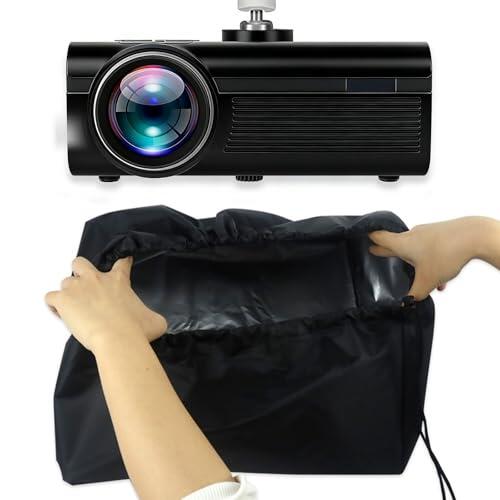 NbgrvB Cubierta antipolvo para proyector, color negro, bolsa de tela Oxford