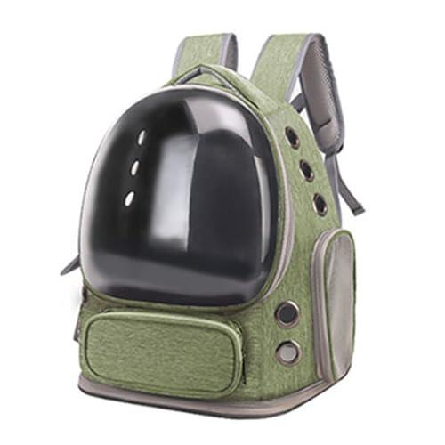 Annadue Mochila Transportadora para Gatos Plegable Ventilada Transparente | Portador felino Clear View, paquete de viaje plegable, exterior resistente a los arañazos, paneles de malla transpirable,