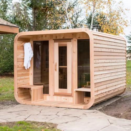 El refugio definitivo de bienestar: Descubre la sauna moderna para exteriores de cedro