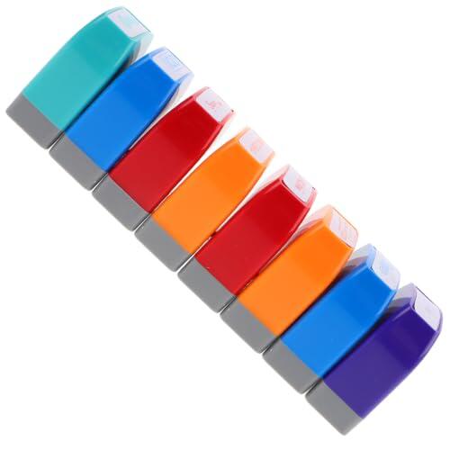 8 Piezas Juego de Sellos Coloridos para Profesores, de Plástico | Calificación Consistente y Feedback Rápido, Estimula Alumnos, para Tareas, Hojas y Evaluaciones Escolares